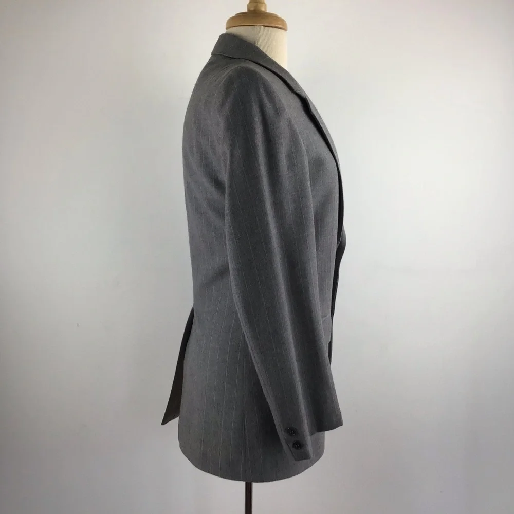 Vintage 60s 70s TAKE 6 Mens Gray Pinstripe   Mod Suit Jacket Carnaby Str…